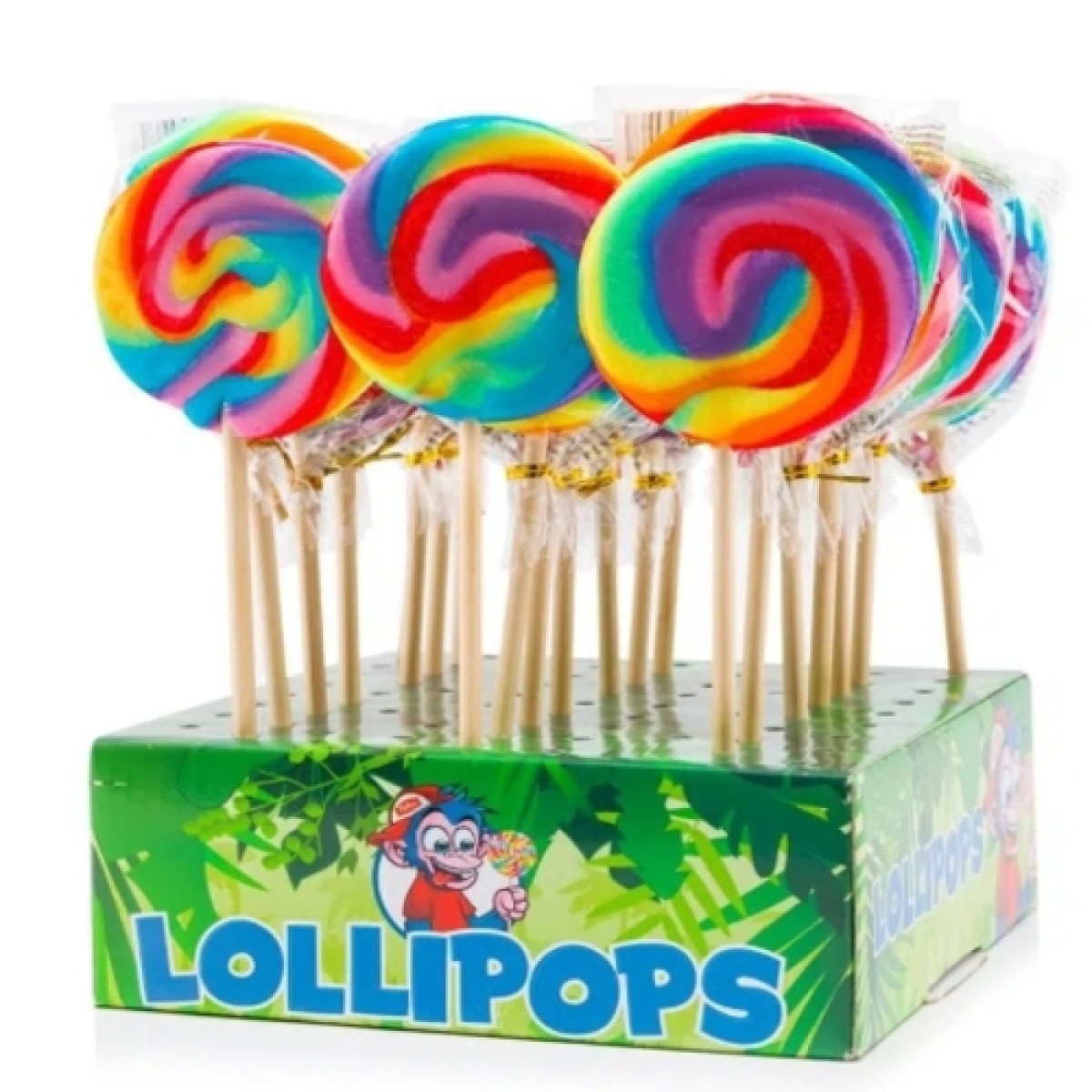 lolli ronde regenboog  7cm